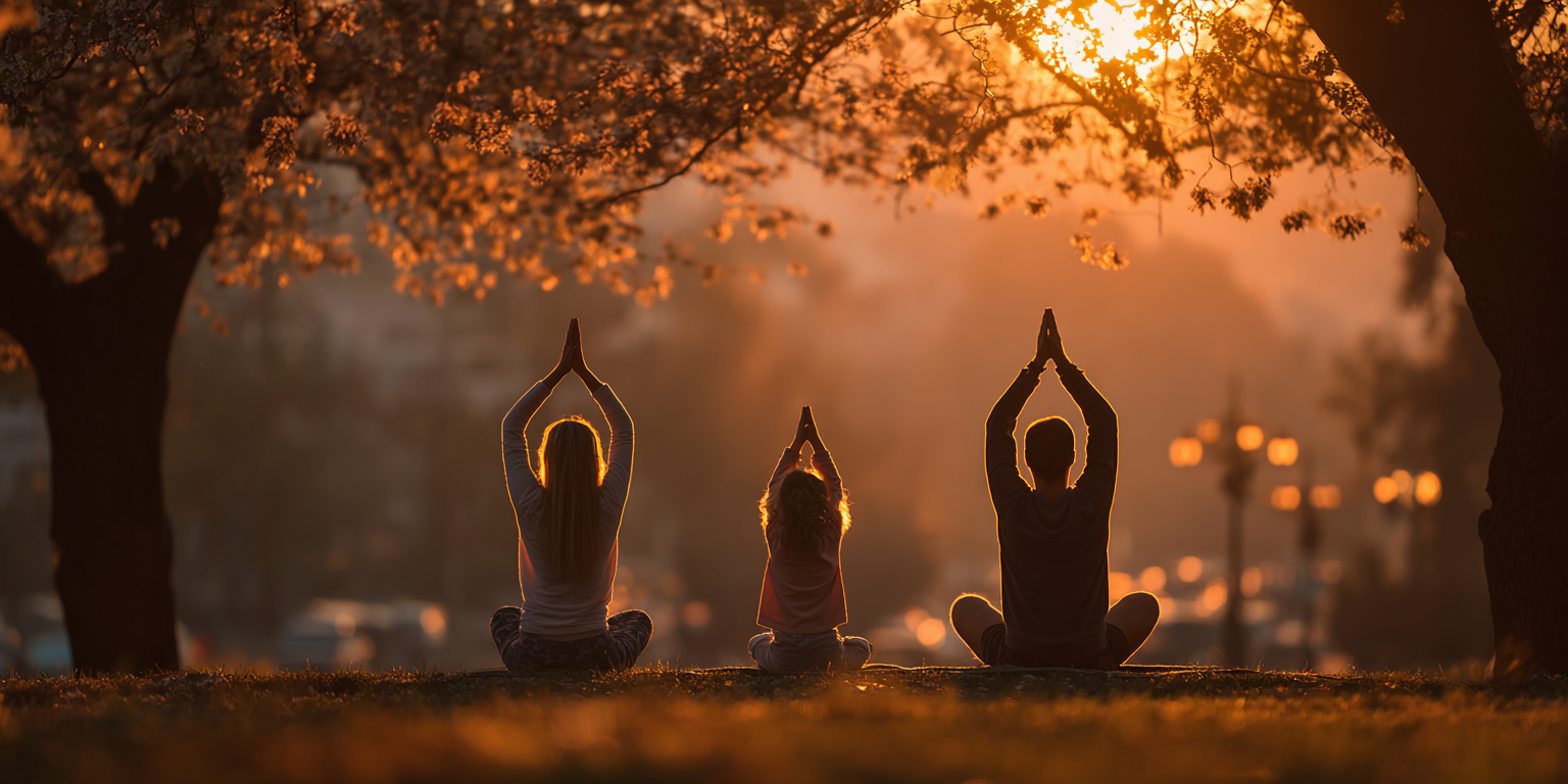 Ранкова йога для сім'ї